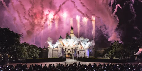 Fireworks over Disneyland Hong Kong 