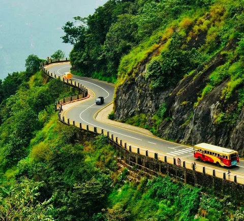 Winding road in Wayanad