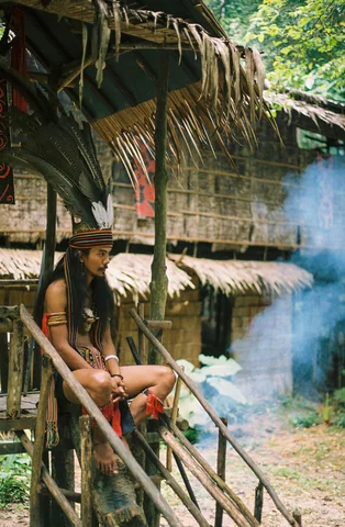 Borneo Mari Mari cultural village tribesman 