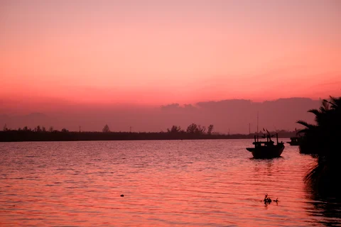 Sunset on the river