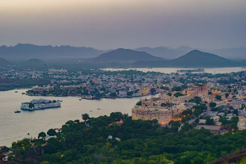 Ariel View Lake Pichola, Udaipur, India