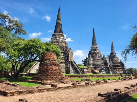 Wat Phra Si Sanphet temple complex in the Ayutthaya