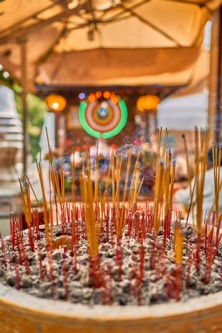 incense sticks at pagoda