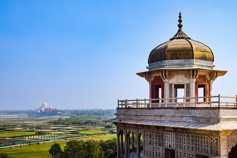 Agra Fort Taj Mahal View, Agra, India