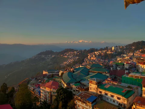 Darjeeling ariel shot, Darjeeling, India