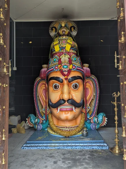 Temple head in Singapore