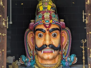 Temple head in Singapore