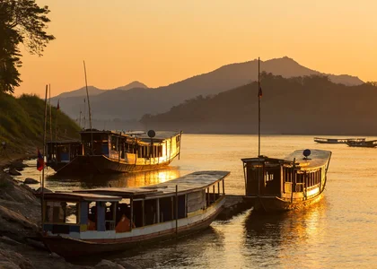 Sunset on the Mekong