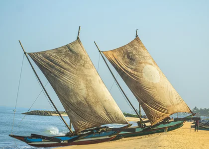 Beach fishing boats, Negombo, Sri Lanka