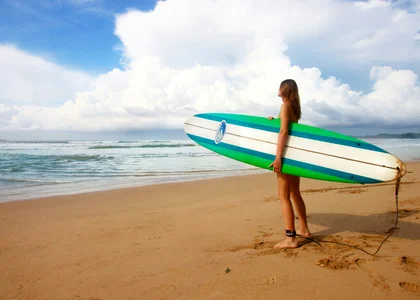 Surfing Girl, Weligama, Sri Lanka
