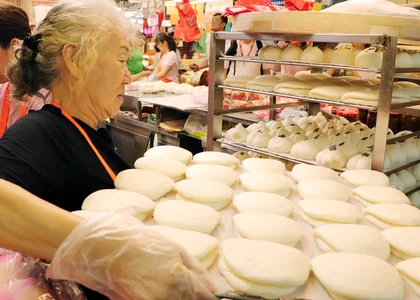 morning buns at a bakery