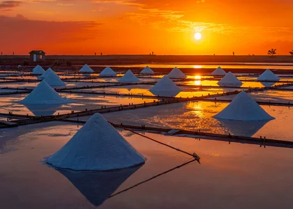 Tainan salt sunset