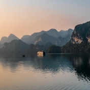 Sunset in Halong Bay