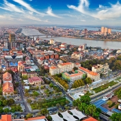 Aerial view of Phnom Penh