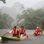 Kayaking in the rainforest near Kuching