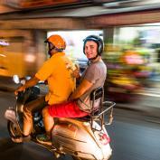 Exploring Ho Chi Minh City on the back of a Vespa