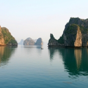 Limestone karts in Halong Bay Vietnam