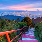 Steps up to Penang Hill