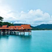 Beach huts at Malaysian beach