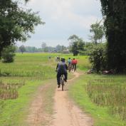Biking in Laos countryside