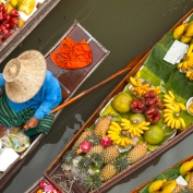 Floating market in Thailand