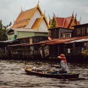 Boat on canals of Bangkok