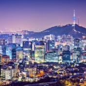 Seoul skyline at dusk