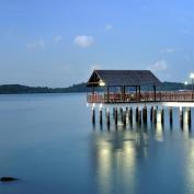 Jetty over lake at Changi