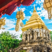 Lanterns in front of temple