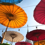 Colourful umbrellas