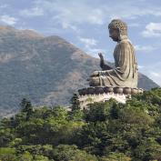 Giant Buddha statue on Lantau Island
