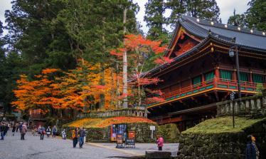 Nikko temple in autumn