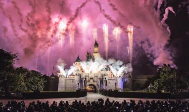 Fireworks over Disneyland Hong Kong