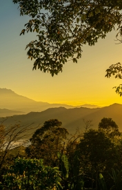 Sunset over Borneo