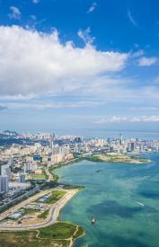 Aerial view of Malaysian coast