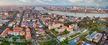 Aerial view of Phnom Penh