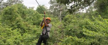 Ziplining in Angkor 