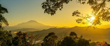 Sunset over Borneo