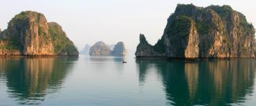 Limestone karts in Halong Bay Vietnam