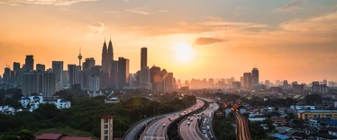 Kuala Lumpur skyline at sunset