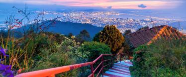 Steps up to Penang Hill