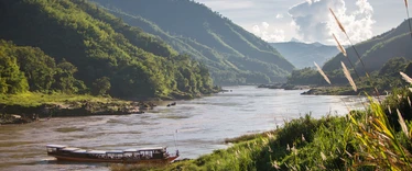 Riverside view in Pakbeng