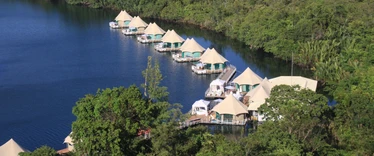 Aerial view of 4 Rivers Floating Lodge