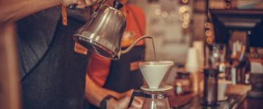 Pouring Vietnamese coffee
