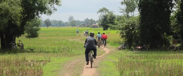Biking in Laos countryside
