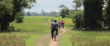 Biking in Laos countryside