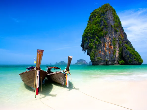 Boats at Krabi, Thailand 
