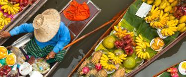 Floating market in Thailand 