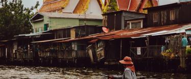 Boat on canals of Bangkok