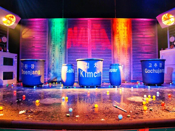 View of the stage during Nanta kitchen-based musical in South Korea 
